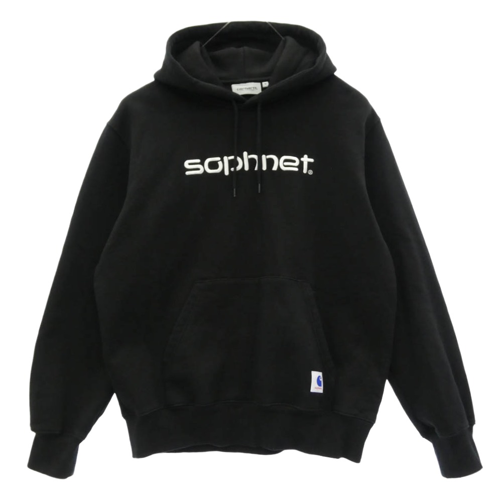 SOPHNET. ソフネット × CARHARTT HOODED SWEAT SHIRT 鉄道車両ハート型 フーデッド トレーナー ティーシャツ パーカー フーディー 黒いこと系 M  メンズ【古着】【中古】