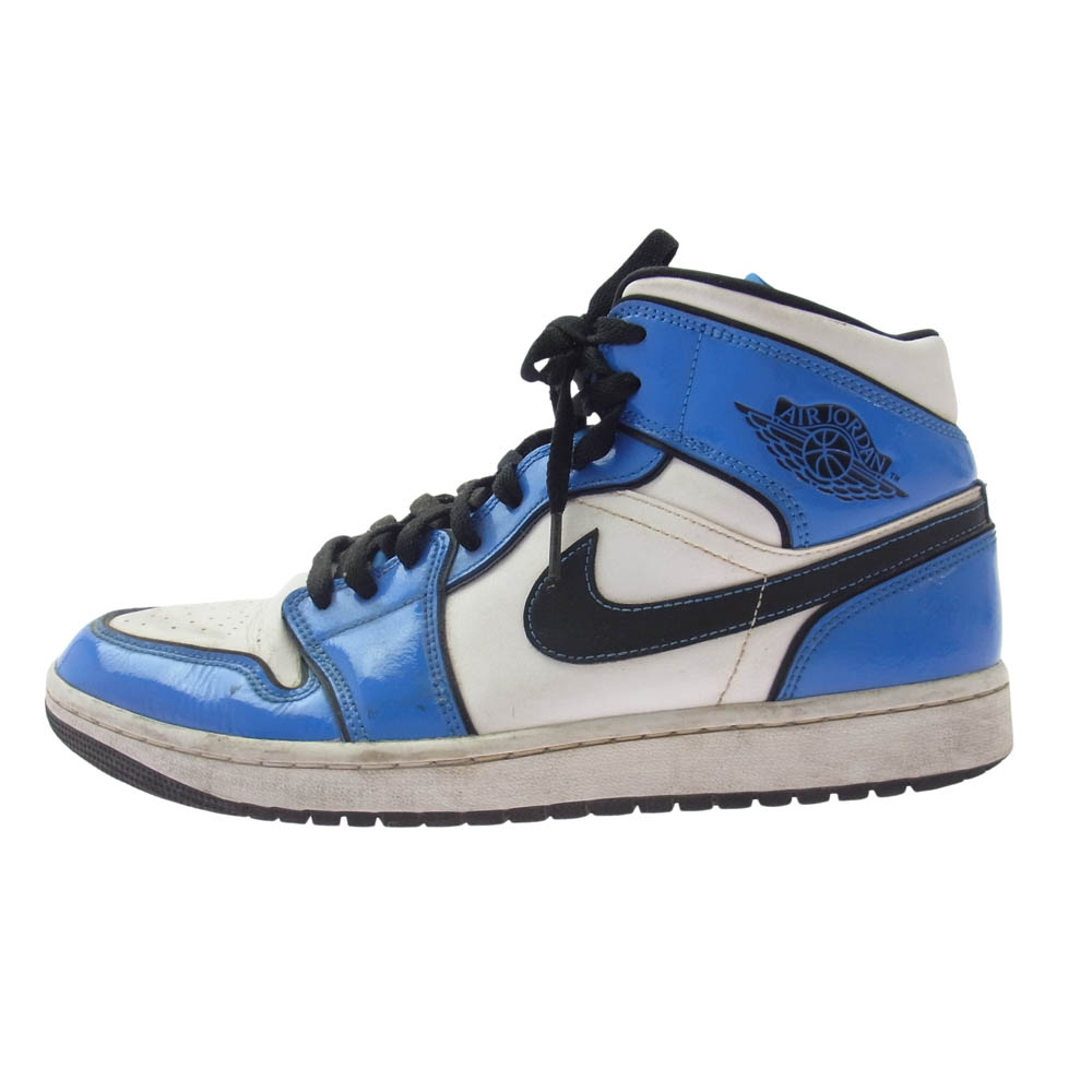 NIKE AIR JORDAN ナイキ ジョーダン DD6834-402 Air Jordan 1 Mid SE Signal Blue エアジョーダン1 ミッド シグナルブルー ミッドカット スニーカー ブルー系 ブラック系 28cm メンズ【中古】