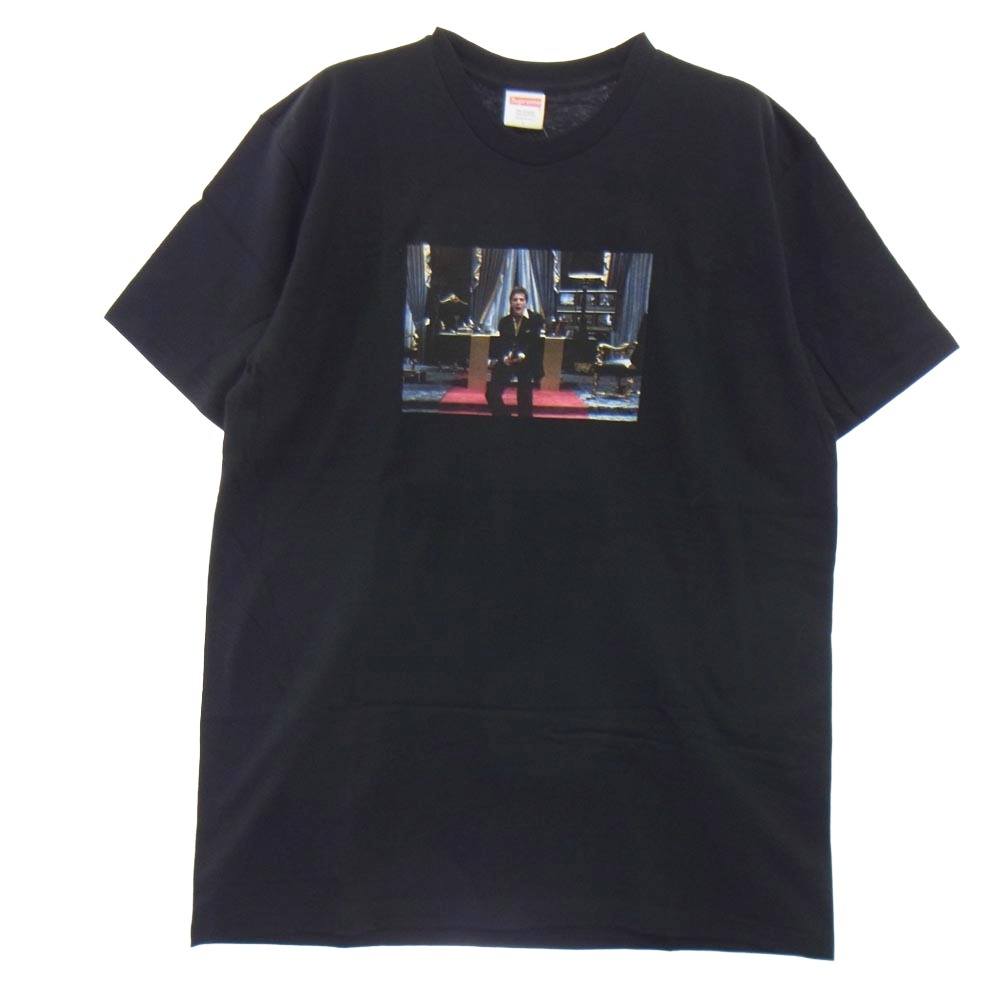 Supreme シュプリーム 17AW Friend Tee Scarface  スカーフェイス 刷り上げる 半袖プルオーバー 黒いこと系 L 【御前上等美品】 メンズ【古着】【中古】
