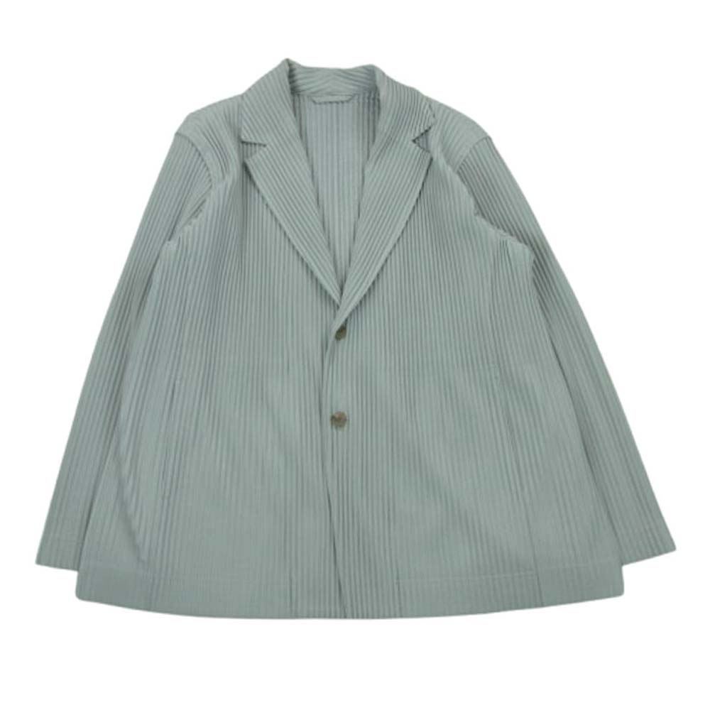HOMME PLISSE BASICS プリーツジャケットHP55JD201 美品 オム プリッセ イッセイミヤケ プリーツ加工 テーラード