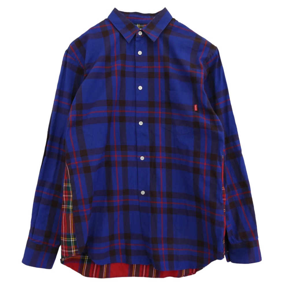 Supreme シュプリーム 15AW S1FW15 ×COMME des GARCONS SHIRT コムデギャルソン チェック 長袖 シャツ マルチカラー系 M メンズ【古着】【中古】