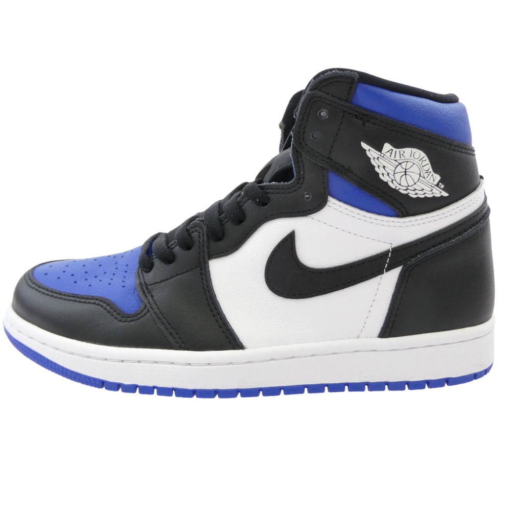 NIKE AIR JORDAN ナイキ ジョーダン 555088-041 Air Jordan 1 Retro High OG Royal Toe AJ1 エアジョーダン レトロ ご機嫌 ロイヤル トゥ スニーカー 黒いこと系 青碧系 26珊 【御前上等美品】 メンズ【中古】