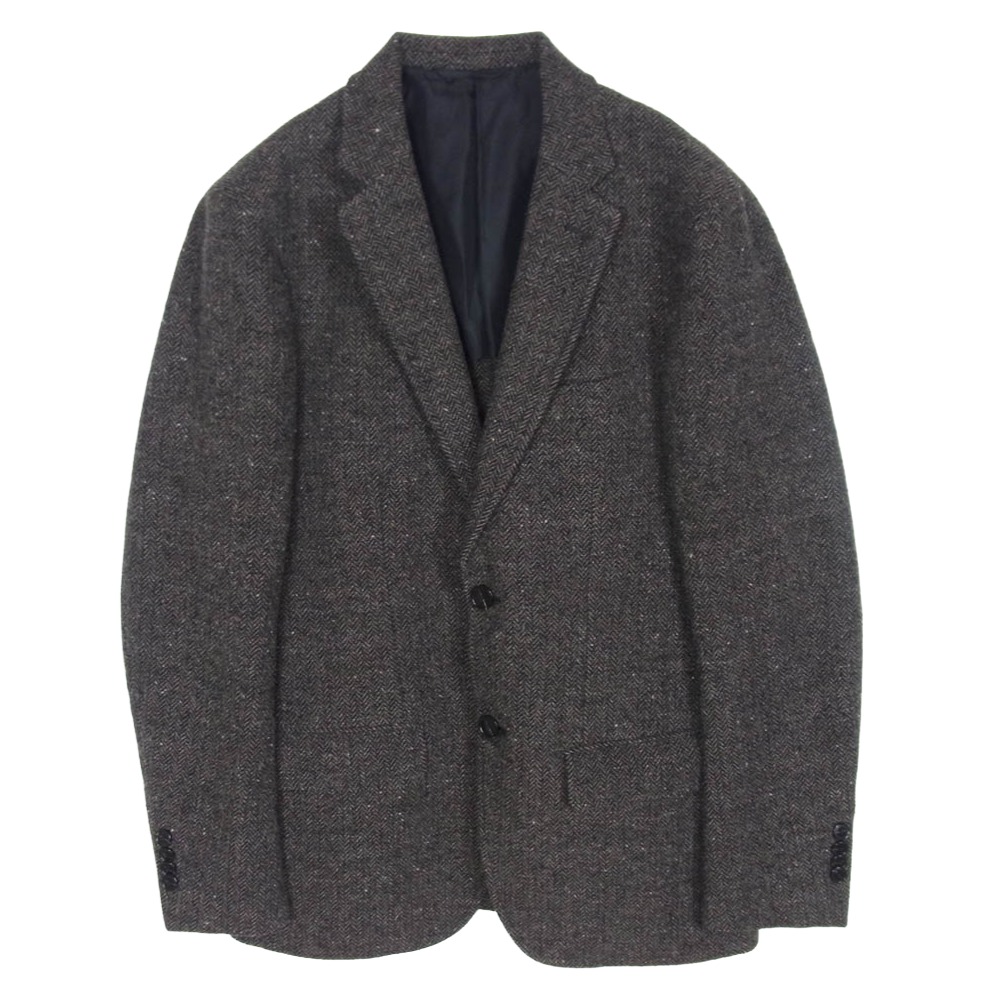 UNITED ARROWS ユナイテッドアローズ 1122-110-4447 ヘリンボーン ツイード 2B テーラード ジャケット ダークブラウン系 44 メンズ【古着】【中古】 4,868円