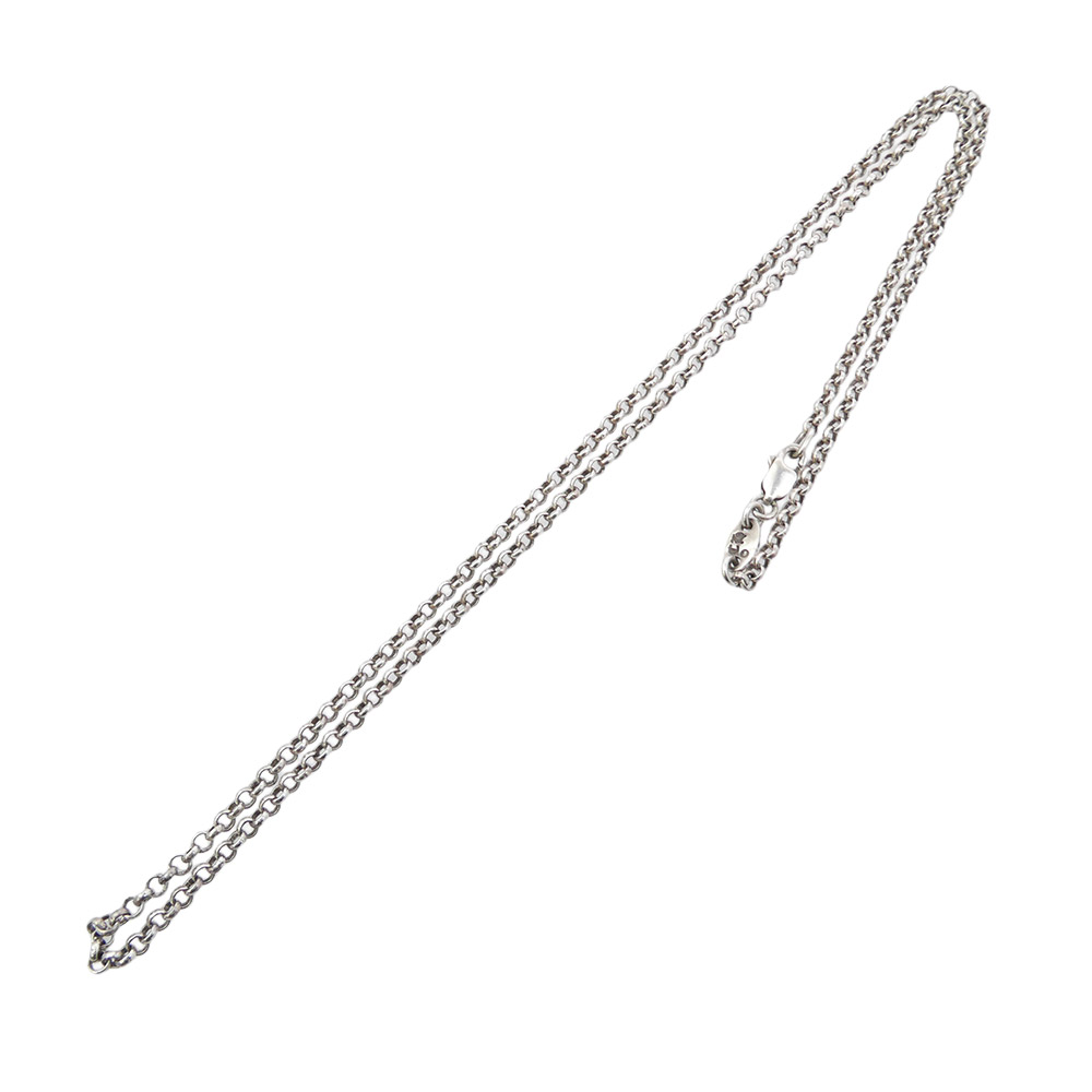 CHROME HEARTS クロムハーツ（正本無） 18inch NECKCHAIN R18 ロールチェーン 頸飾り 18in しろがね色系  メンズ【中古】