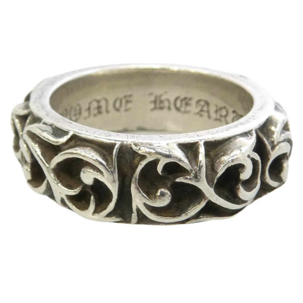 CHROME HEARTS クロムハーツ（原型無） ETRNITY VINE BAND エタニティ ヴァインバンド  輪っか しろがね色系 19号 メンズ【中古】