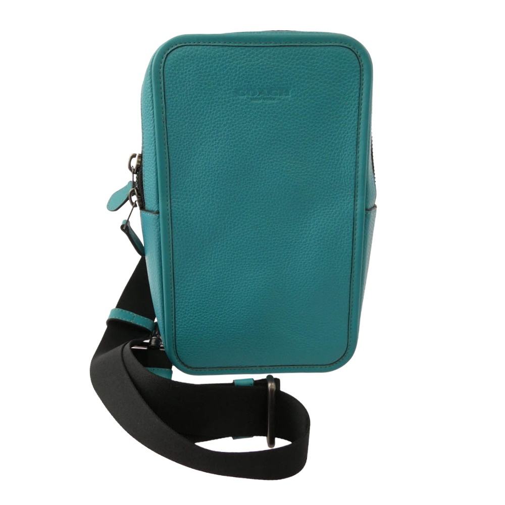COACH コーチ職 CP207 なめし革 サリヴァン 容器に並べる ともし火青み系  メンズ【中古】
