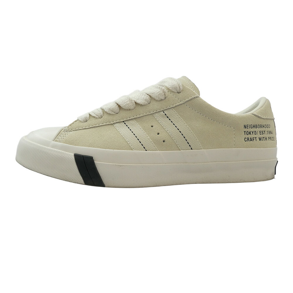 NEIGHBORHOOD ネイバーフッド 25260PKN-FWM01 ROYAL PLUS SUEDE LO 置き目撥ねのける スニーカー 象牙色 ベージュ系 25.5珊  メンズ【中古】