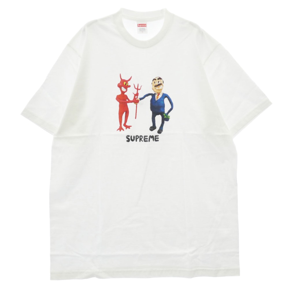 Supreme シュプリーム 23sSS Business tee 商行為 プルオーバー 向こう正面刷り上げる 半袖 カットソー 白いこと系 L 【新古品】【未当て嵌める】 メンズ【古着】【中古】