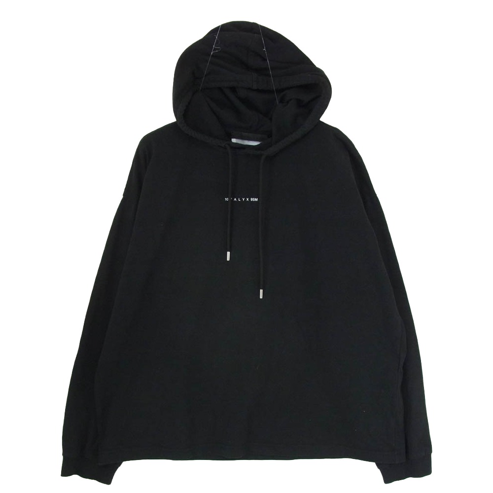 蟻クス 1017ALYX9SM visual ロゴタイプ イタリア製 ティーシャツ フーディー パーカー 黒いこと系 L  メンズ【古着】【中古】