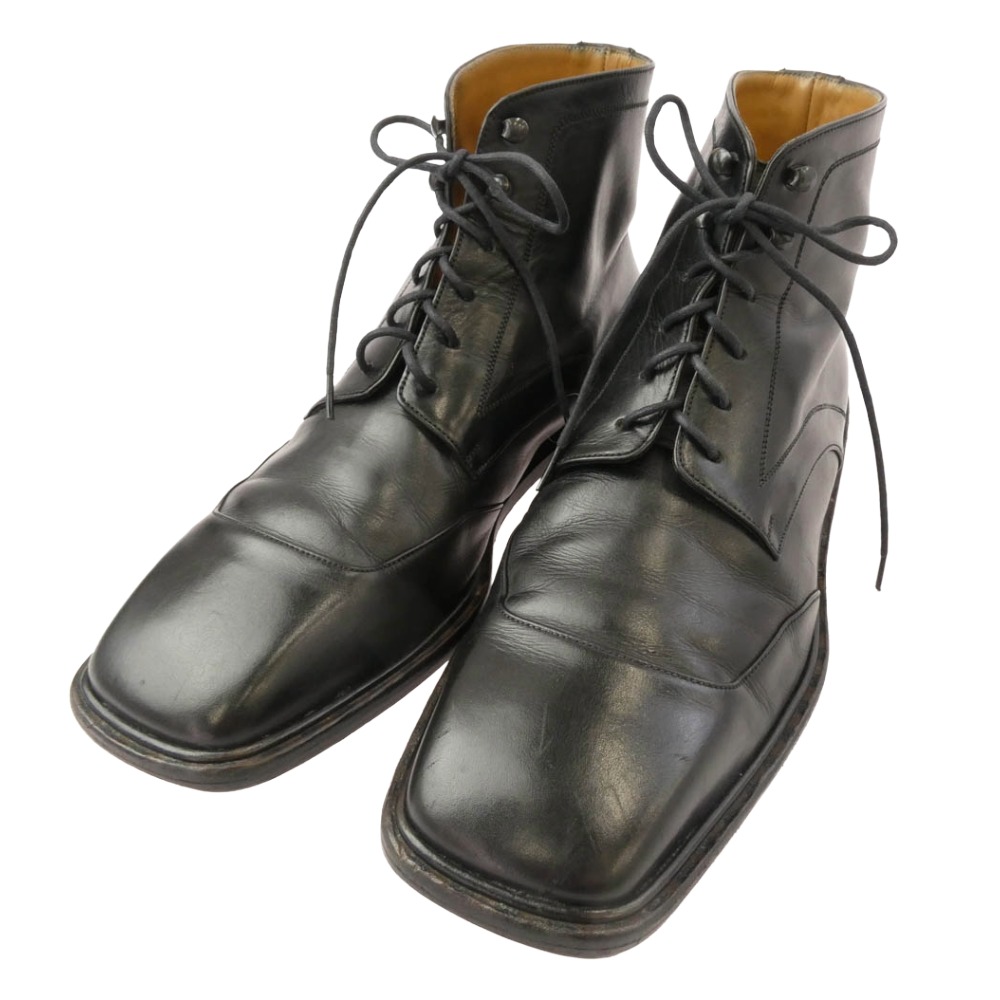 LOUIS VUITTON ルイ・ヴィトン ST0072 レザー レースアップ ブーツ ブラック系 7 メンズ【中古】