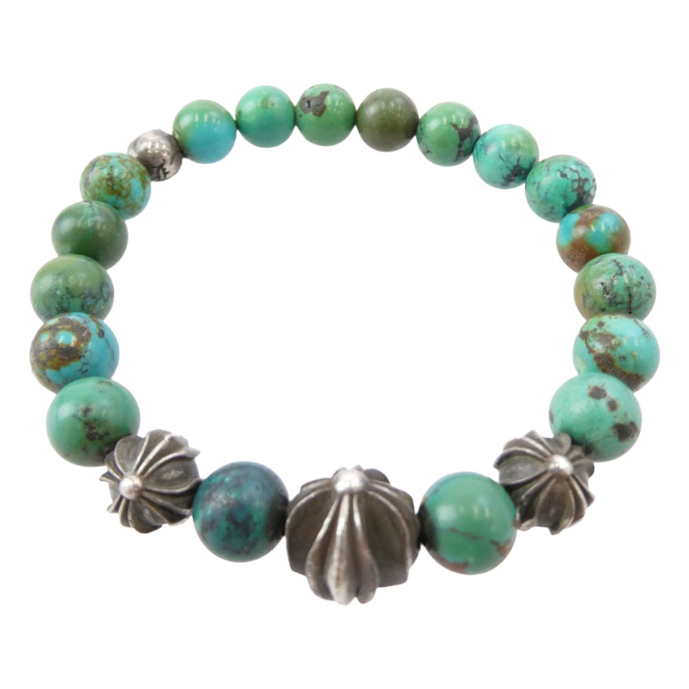 CHROME HEARTS 8mmターコイズビーズブレスレット CHROME HEARTS BEAD25 8mm ターコイズ ブレスレット CHROME HEARTS