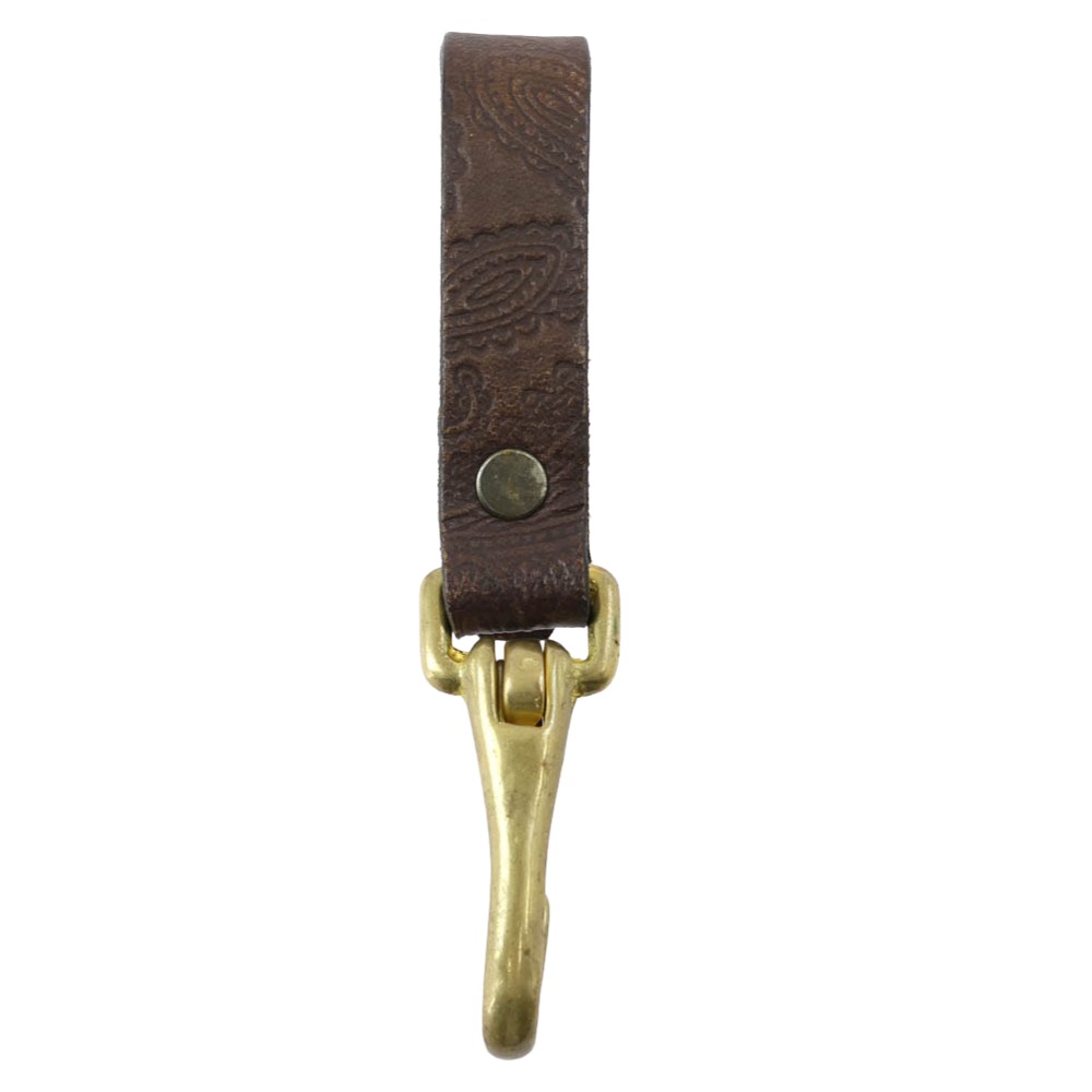 RADIALL ラディアル レザー ベルトループ キーホルダー ブラウン系 ゴールド系 メンズ【中古】