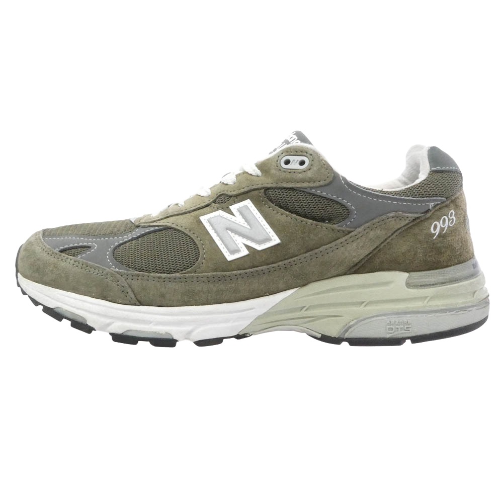 NEW BALANCE ニュー平衡にする MR993MG 993 Military Green ミリタリー緑であること スエードクロス スニーカー 暗然たる赤銅色系 27.5珊  メンズ【中古】