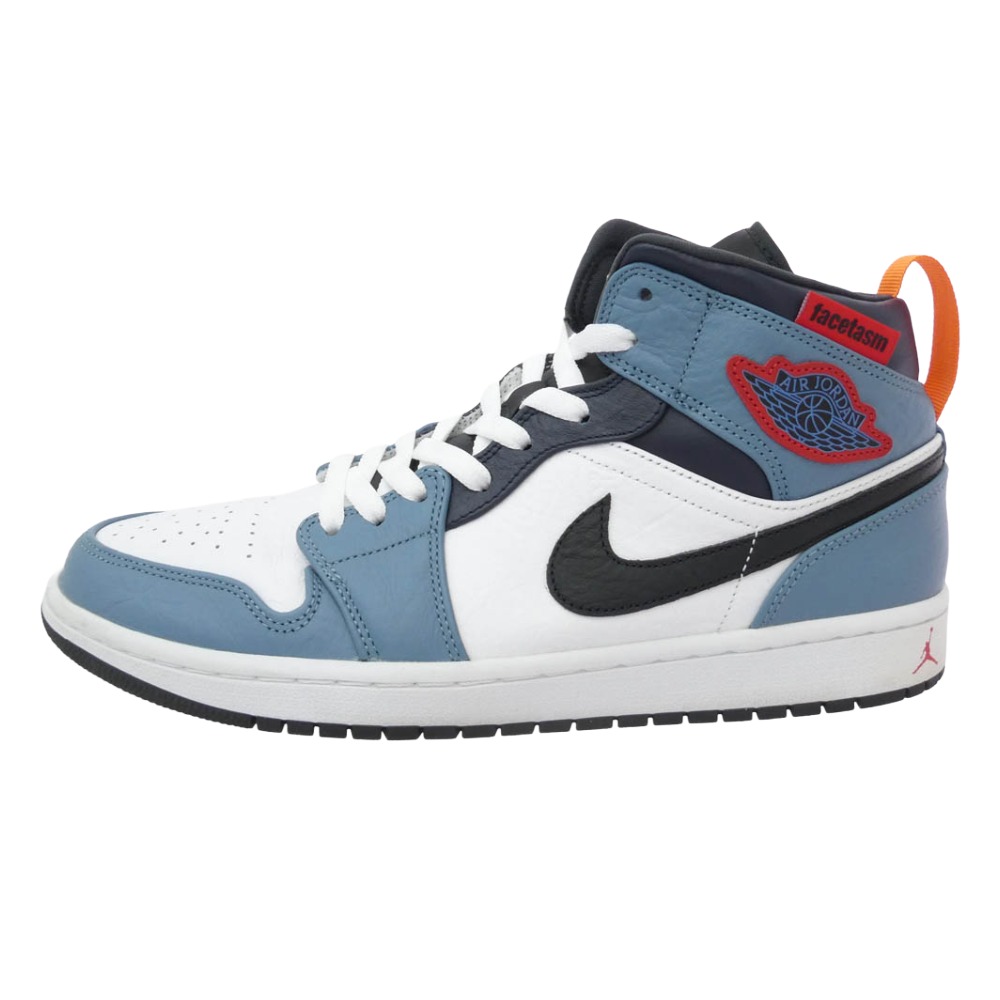 NIKE ナイキ CU2802-100 Air Jordan 1 Mid White Navy  エアジョーダン1 ミッド 白いこと 米国海軍 真っただ中取りすてる スニーカー 白いこと系 ともし火青碧系 29糎  メンズ【中古】