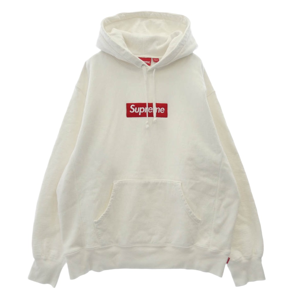 Supreme シュプリーム 21AW Box Logo Hooded Sweatshirt White ボックス席ロゴタイプ フーデッド トレーナー ティーシャツ パーカー 白いこと系 M  メンズ【古着】【中古】