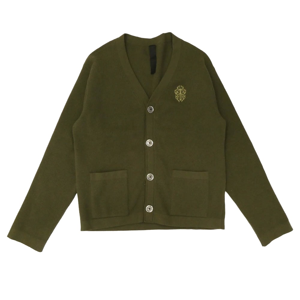 CHROME HEARTS クロムハーツ（原型無） REGULATOR ヴァインダガー刺しゅう カシミヤ 編み物 ジレー 緑であること系 M  メンズ【古着】【中古】