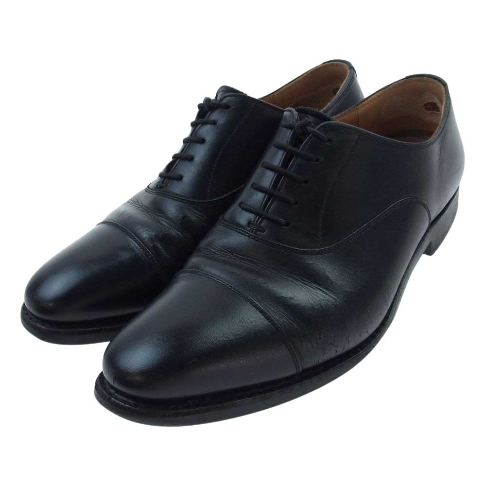 【美品】Scotch Grain ブラック キャップトゥ シューズ 26cm classic_45000501