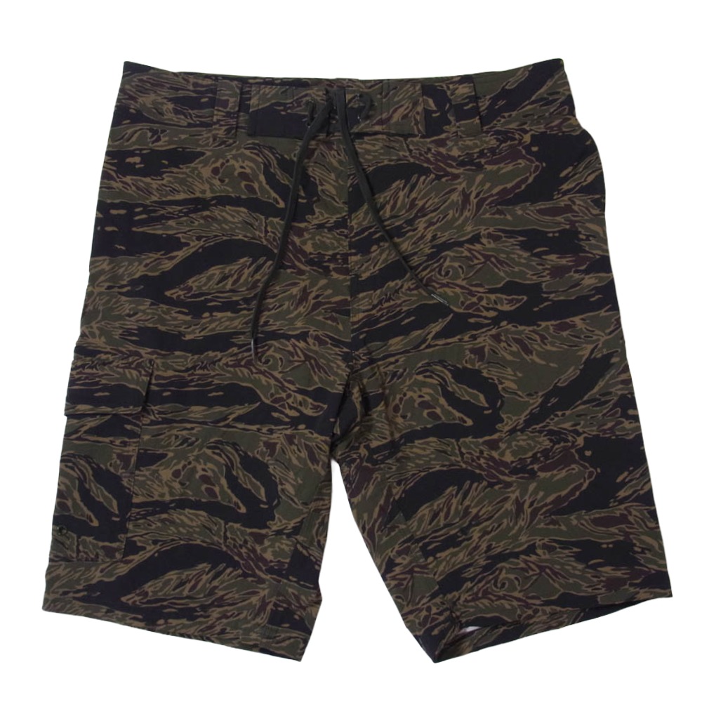 HYSTERIC GLAMOUR ヒステリックグラマー 0242QM02 カモフラ カーゴ スイム ショーツ ハーフパンツ カーキ系 M メンズ【古着】【中古】