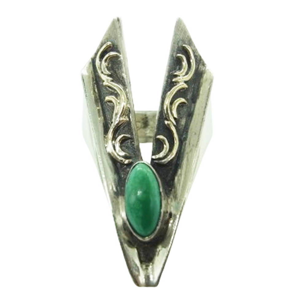 ウィルバンデバー　リング　ナバホ　ターコイズ Will Vandever ウィルバンデバー ビズビーターコイズ リング ナバホ族