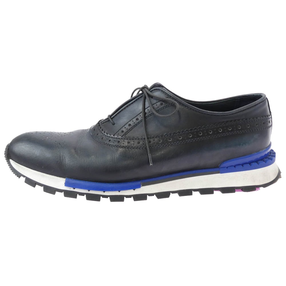 Berluti ベルルッティ 0166X ファストトラック なめし革 お召しものシューズ スニーカー 黒いこと系 7  メンズ【中古】