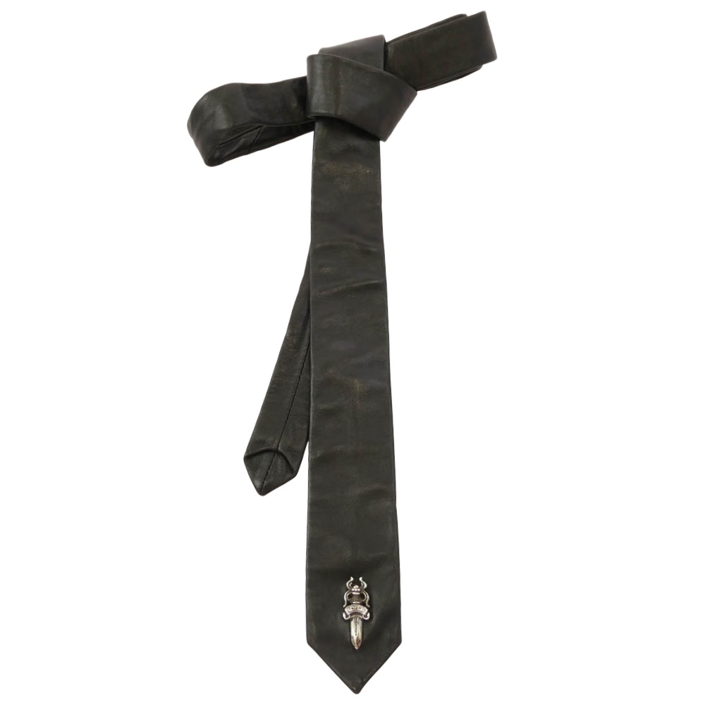 クロムハーツ ブラック　レザー ネクタイ　BSフレア 楽天市場】CHROME HEARTS SILK TIE BS FLEUR クロムハーツ ネクタイ BS