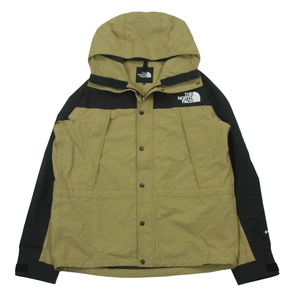 THE NORTH FACE 北の方人間の顔 NP62450 MOUNTAIN LIGHT JACKET ともし火 上衣 フーデッド 山岳 パーカー ベージュ系 黒いこと系 L  メンズ【古着】【中古】