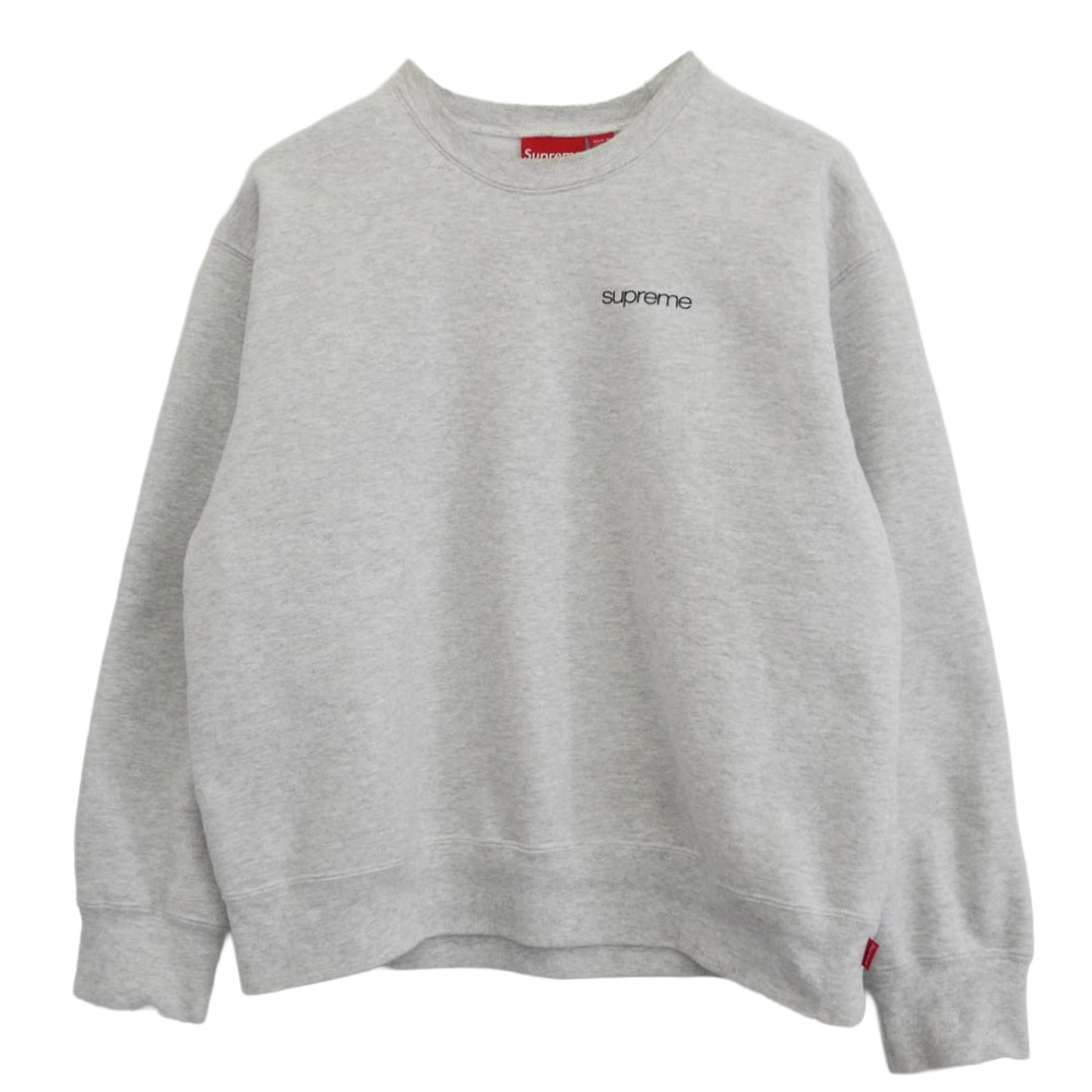 Supreme シュプリーム 23AW NYC Crewneck ニューヨーク州 労働者の一団 のど首 ロゴタイプ 刷り上げる 汗水 薄墨色系 M  メンズ【古着】【中古】