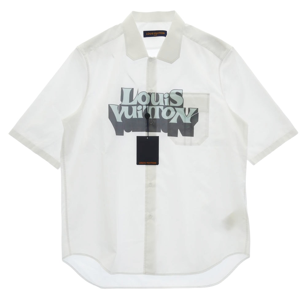 LOUIS VUITTON ルイ・ヴィトン 23SS HOS25W ロゴ グラフィック ショートスリーブ 半袖 シャツ ホワイト系 XL 【美品】 メンズ【古着】【中古】|ブランド古着 ライフ店