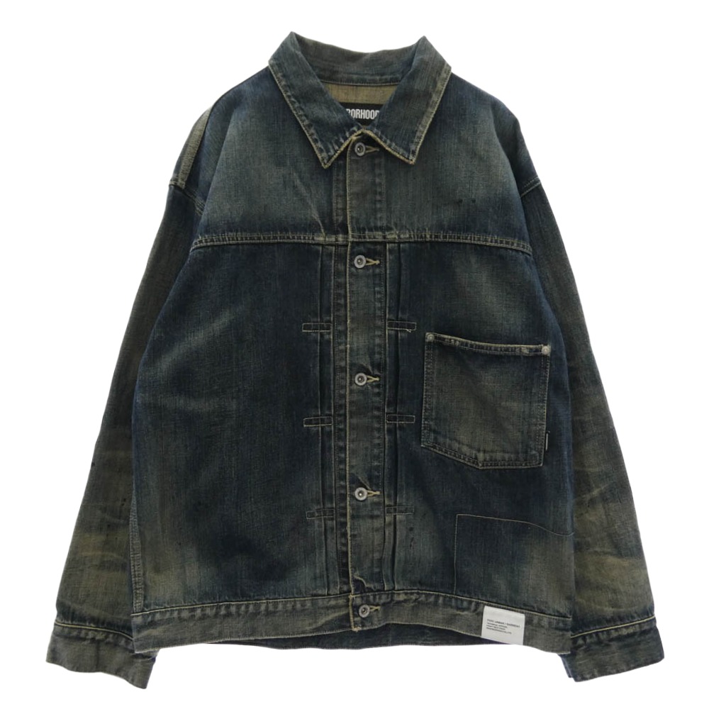 NEIGHBORHOOD ネイバーフッド 23AW 232xbnh-jkm01 SAVAGE DENIM TYPE-1 JACKET 産業 ジーンズ 上衣 インディゴブルー系 L  メンズ【古着】【中古】