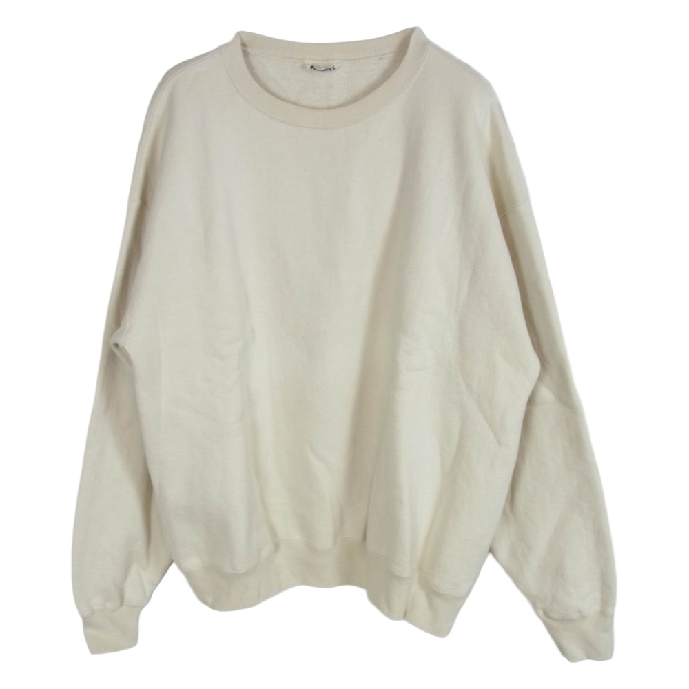 AURALEE オーラリー 23AW A23AP02TU SMOOTH SOFT SWEAT P/O スムースソフト 労働者の一団素っ首 流汗 調教師 象牙色系 5  メンズ【古着】【中古】
