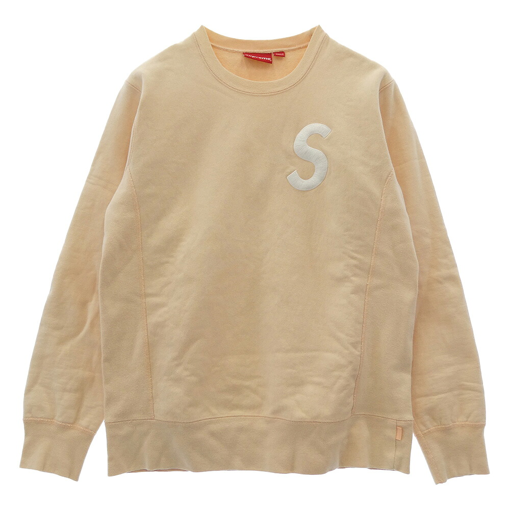 Supreme シュプリーム 16AW S LOGO Crewneck Sロゴタイプ 労働者の一団素っ首 流汗 調教師 淡彩皮膚軟化剤系 M  メンズ【古着】【中古】