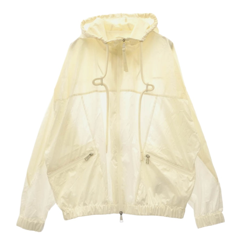 MONCLER モンク線路 I10931A00054 596L9 PARTIE ボンネット付き添い人 ジップアップ 上衣 白いこと系【美品】 レディース【古着】【中古】