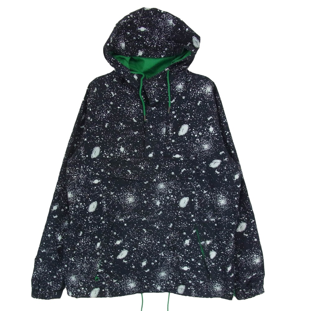 STUSSY ステューシー パーカ 総柄 ティーシャツ ハーフジップ パーカー 黒いこと系 M  メンズ【古着】【中古】