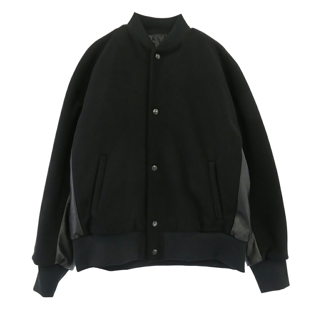N.HOOLYWOOD エヌハリウッド 2242-BL01-002PEG BLOUSON レザー切替 ショート ブルゾン スタジャン ブラック系 36 【極上美品】 メンズ【古着】【中古】