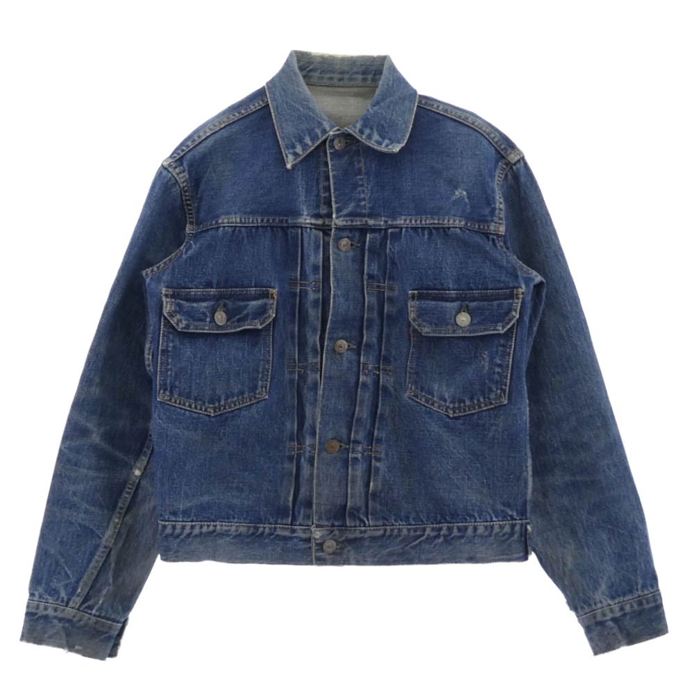 Levi's リーバイス VINTAGE ヴィンテージ 50s 60s セカンド 2nd 507XX BIGE ビックＥ 両面タブ ボタン裏刻印17 デニム ジャケット インディゴブルー系 メンズ【古着】【中古】