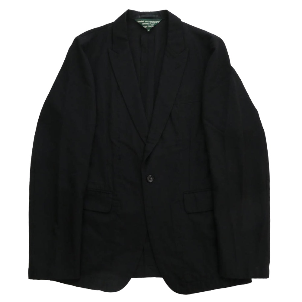 COMME des GARCONS HOMME PLUS コムデギャルソンオムプリュス 07SS PS-J203 EVER GREEN エバーグリーン ステッチデザイン 裏地チェーン 1B テーラードジャケット ブラック系 M  メンズ【古着】【中古】