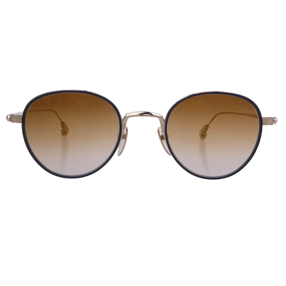 CHROME HEARTS クロムハーツ（原型無） BONE PRONE IV PCK/GP 黒眼鏡 アイウェア ゴールド系 赤銅色系 49□22-150  メンズ【中古】