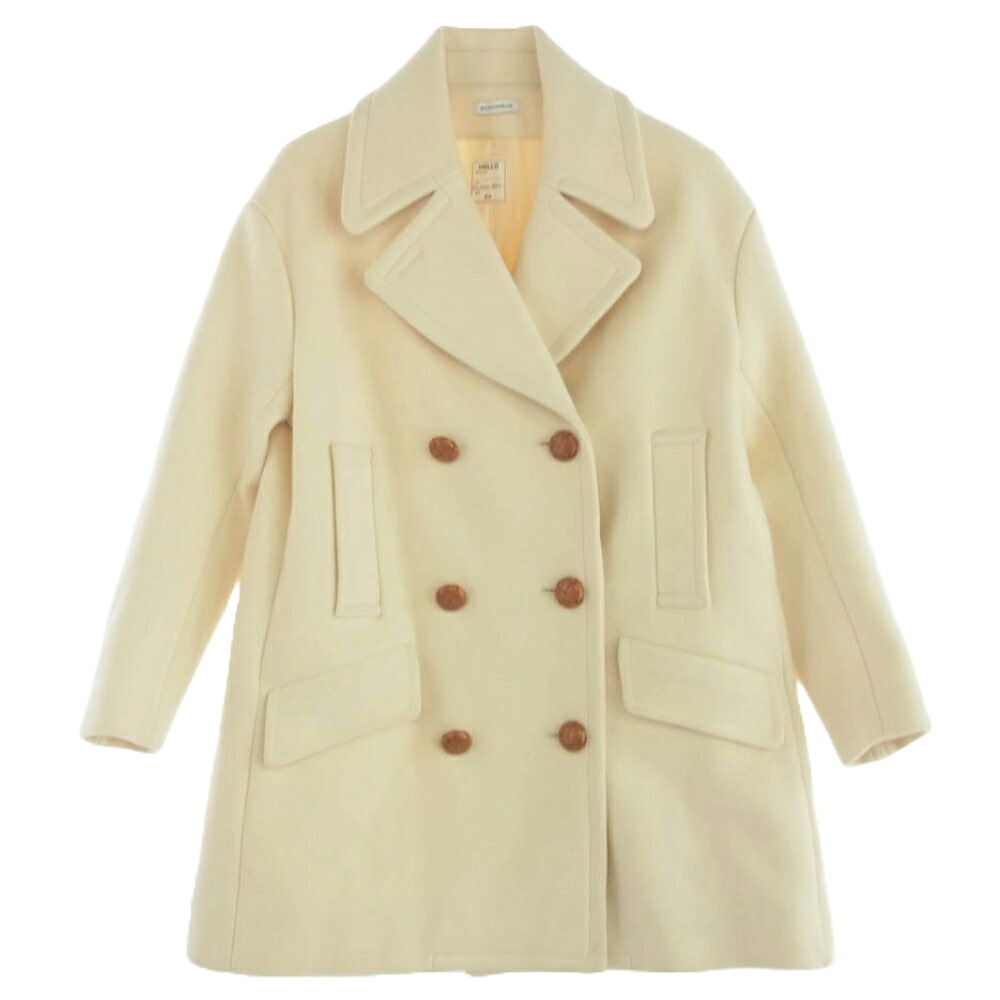MADISON BLUE マディソンブルー 17AW MB174-2011 メルトン ウール ビッグ Pコート オフホワイト系 レディース【古着】【中古】｜ブランド古着 ライフ店