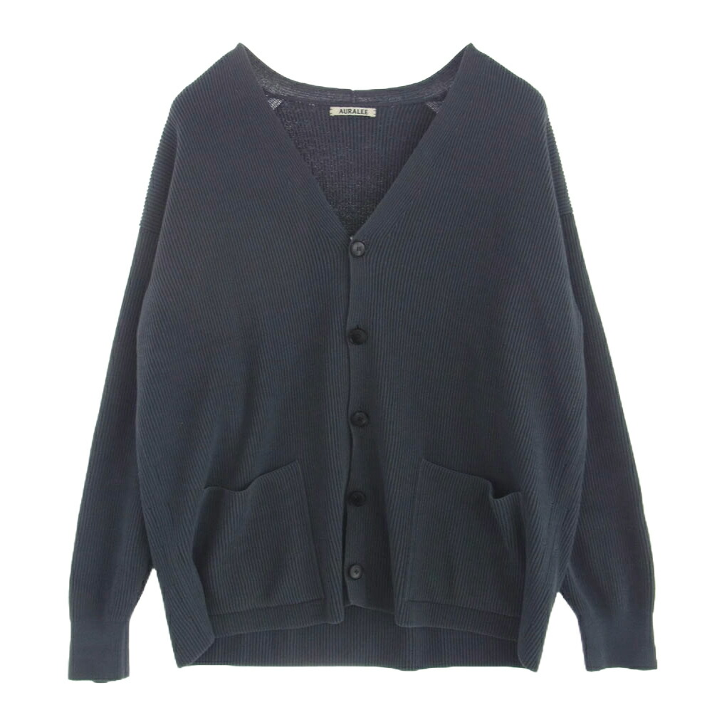 AURALEE 23AW リブニット カーディガン メリノ AURALEE 23AW リブニット カーディガン メリノ タグ付き