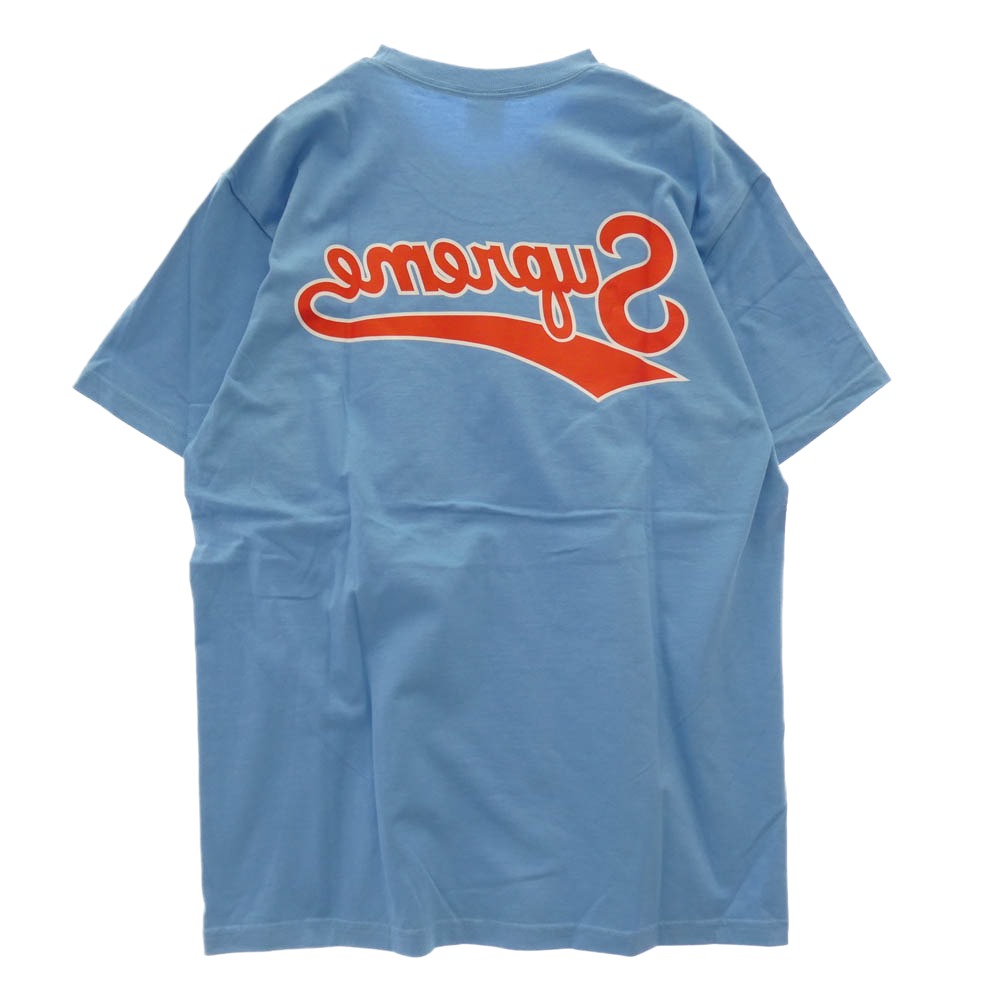 Supreme シュプリーム 24SS Backwards Tee バックワーズ バックロゴプリント プルオーバー 半袖カットソー 点火装置青色系 M 【新古品】【未当て嵌める】 メンズ【古着】【中古】