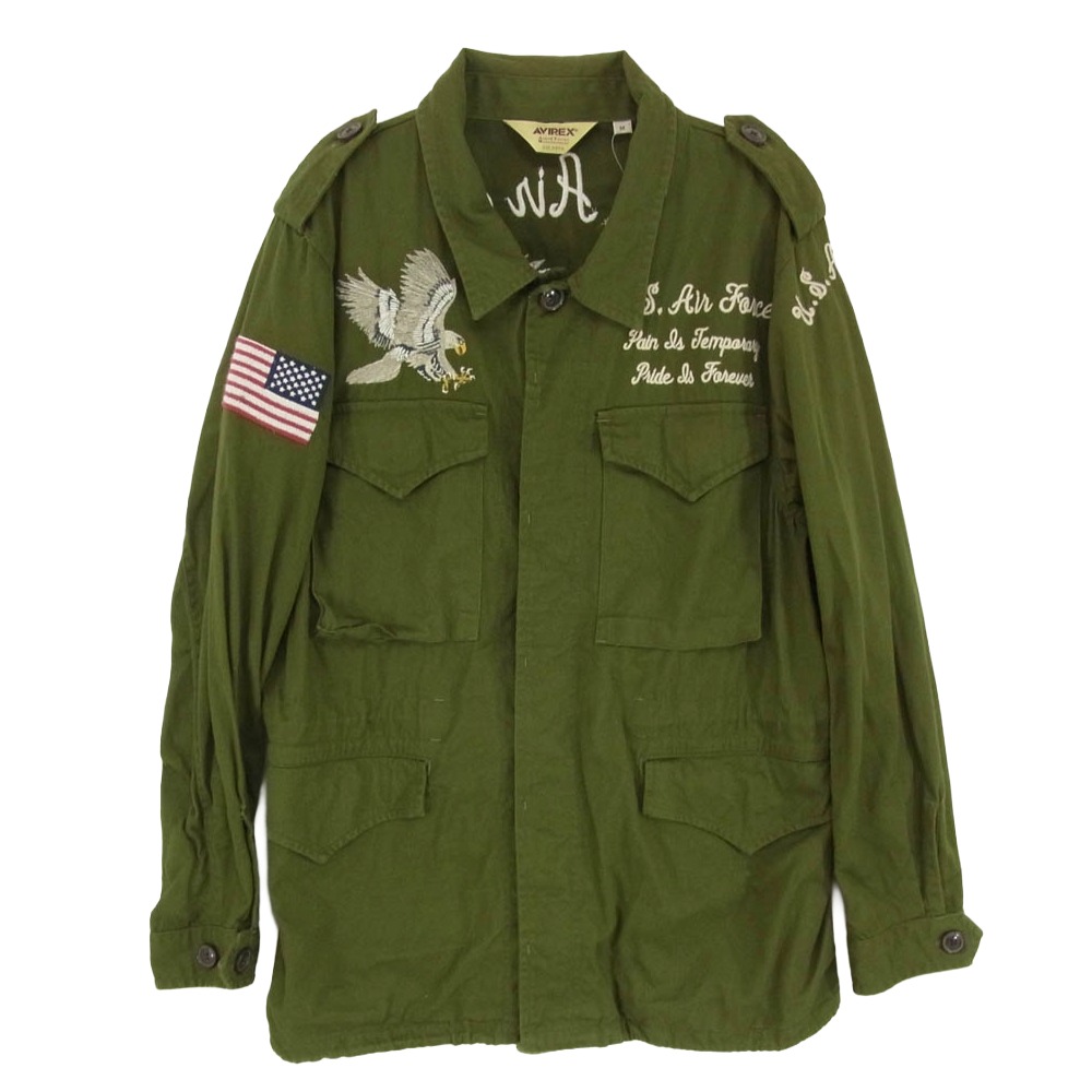 楽天市場】アヴィレックス AVIREX 刺繍 M-43 ミリタリー ジャケット