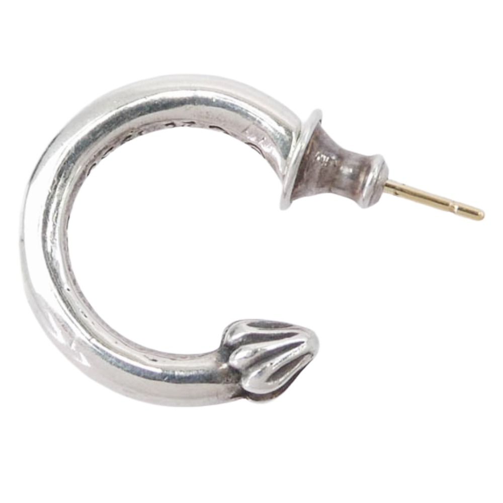 CHROME HEARTS クロムハーツ（原型無） HOOP PLAIN 飾り気のない フープ しろがね色 ピアス しろがね色系  メンズ【中古】