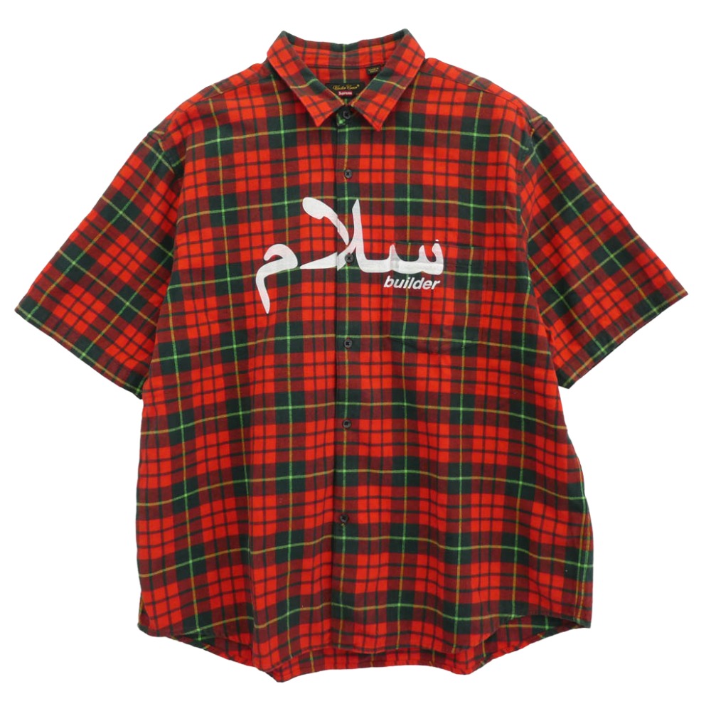 Supreme シュプリーム 23SS 23SS S/S Flannel Shirt 半袖 チェック フランネル シャツ レッド系 XL メンズ【古着】【中古】