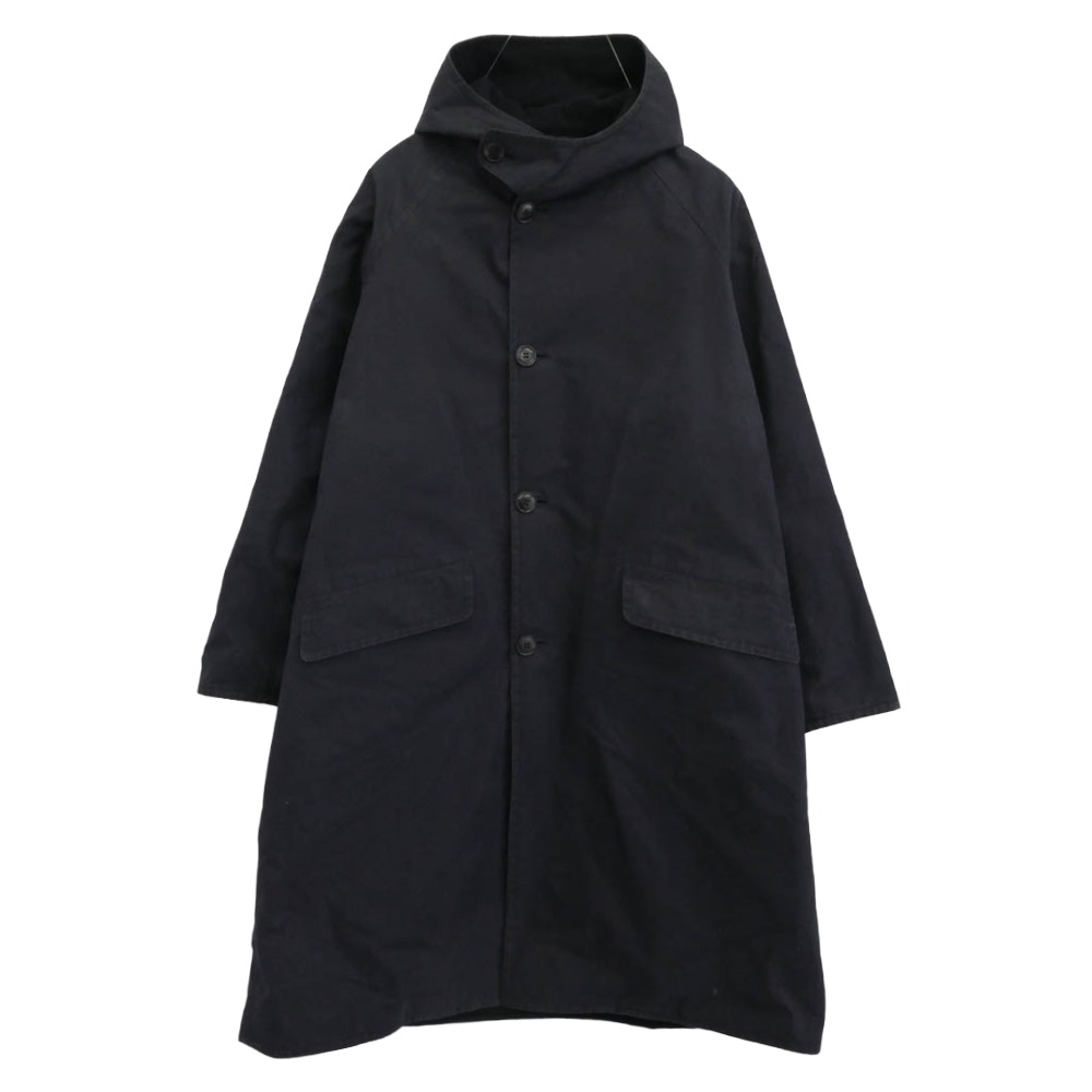 COMOLI コモリ 22AW W03-04012 コットン ベンタイル フーデット コート ブラック系 2 メンズ【古着】【中古】