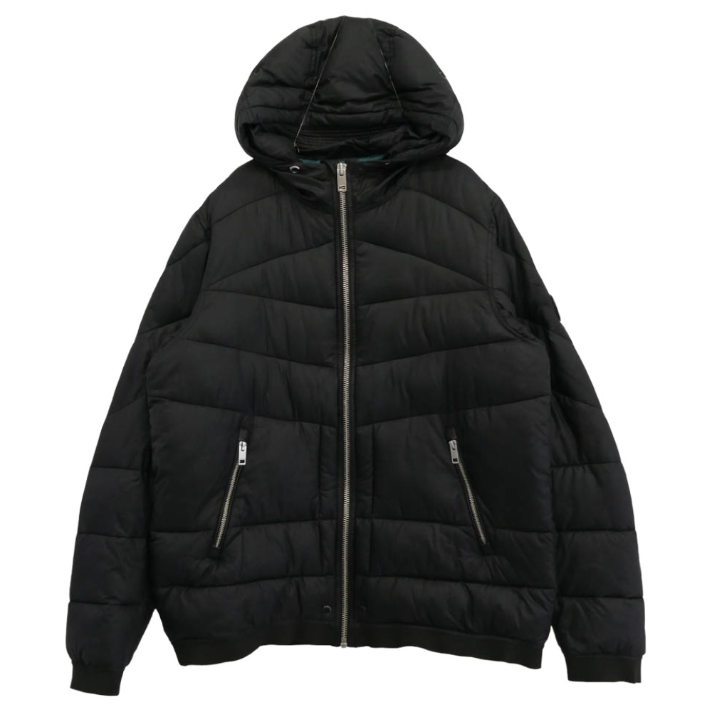 DIESEL ディーゼル フーデッド 中綿ジャケット ブラック系 L メンズ【古着】【中古】｜ブランド古着 ライフ店
