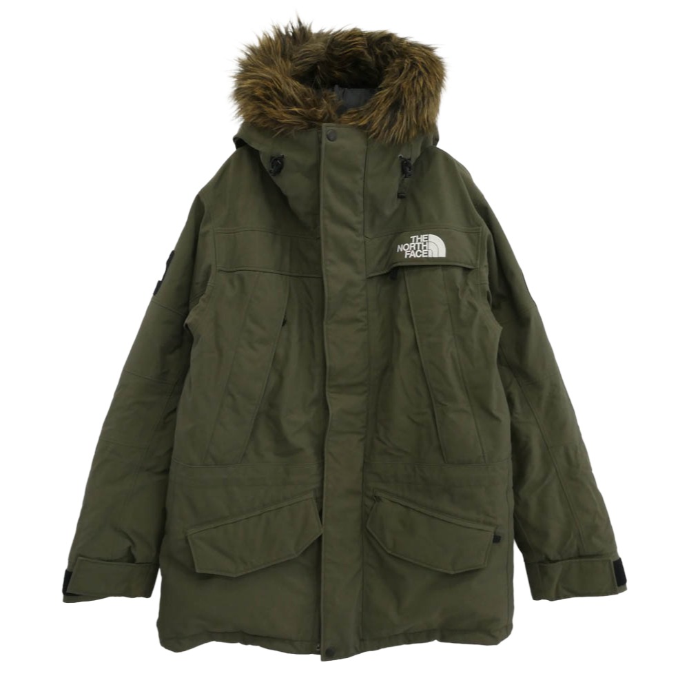 THE NORTH FACE ノースフェイス ND91807 ANTARCTICA PARKA アンタークティカ パーカ ファーフード ダウン ジャケット カーキ系 XL メンズ【古着】【中古】