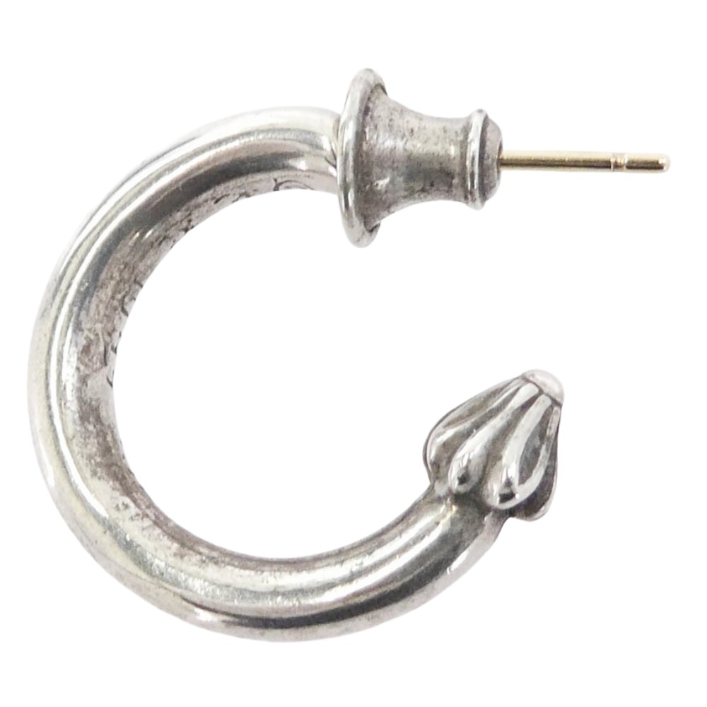 CHROME HEARTS クロムハーツ（原型無） HOOP PLAIN 飾り気のない フープ ピアス しろがね色系  メンズ【中古】