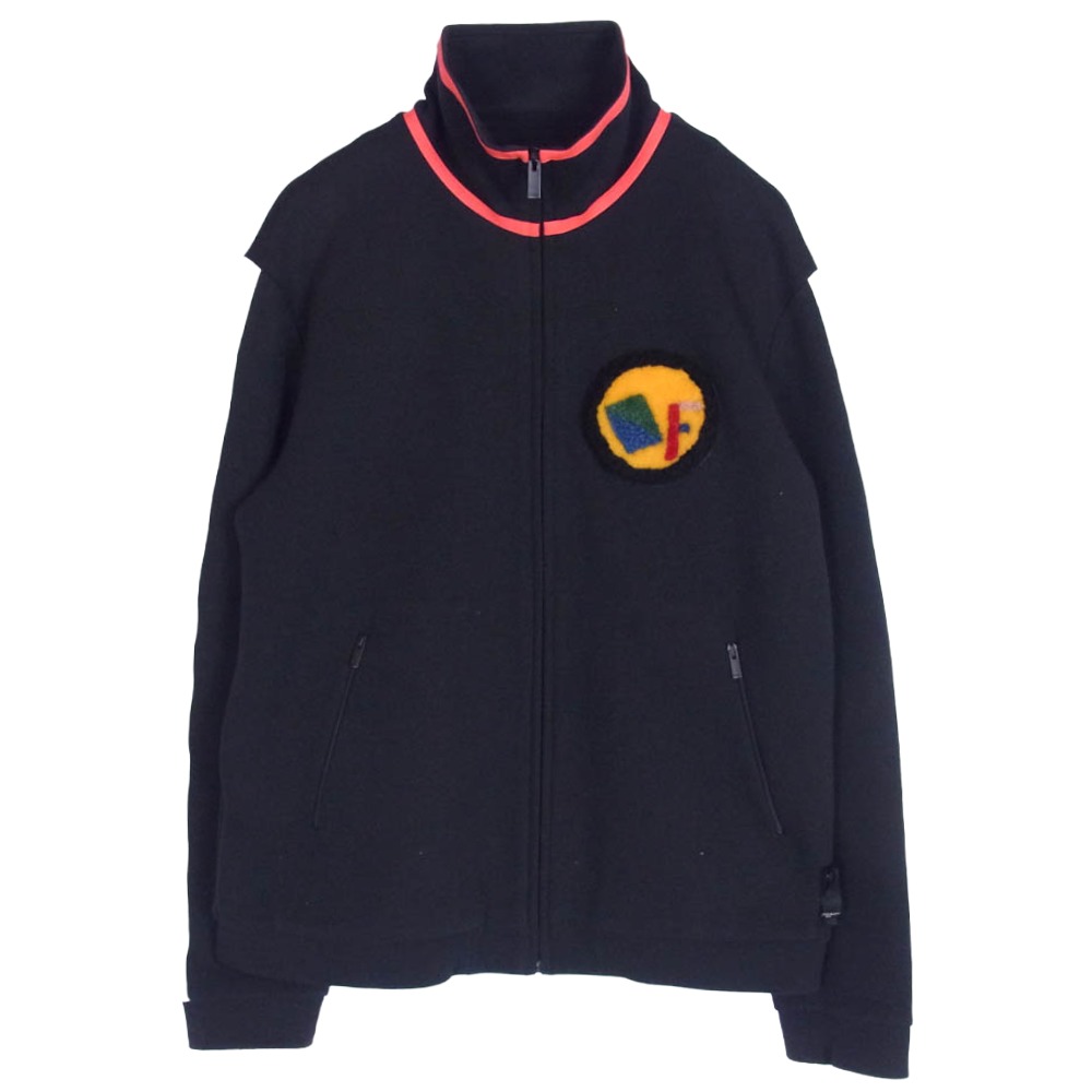 FENDI フェンディ 17AW FY0848 SJQ 紋章ひな形 側面伝達ルート 貨物自動車上衣 黒いこと系 52  メンズ【古着】【中古】