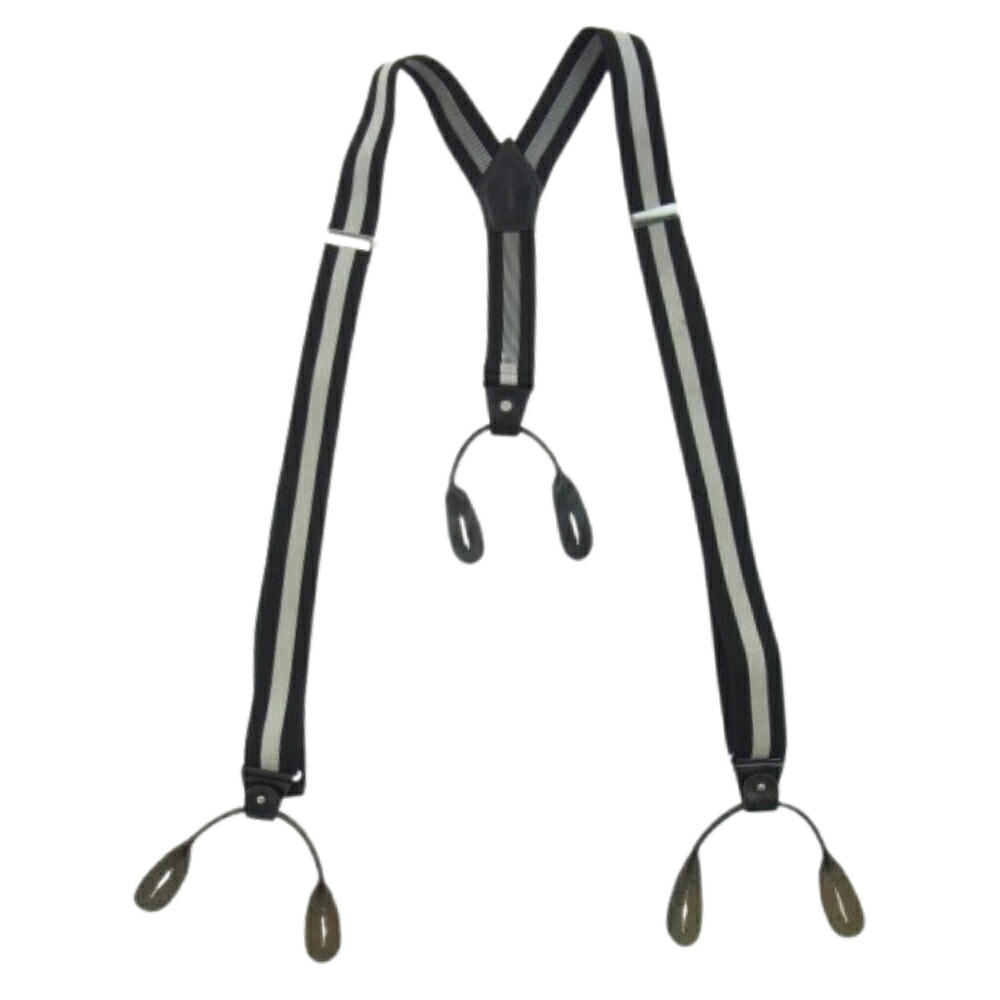 【極美品】ワイズ/Y's　サスペンダー　ロゴ刻印　ヨウジヤマモト　黒　レザー 極美品】ワイズ/Y's サスペンダー ロゴ刻印 ヨウジヤマモト 黒