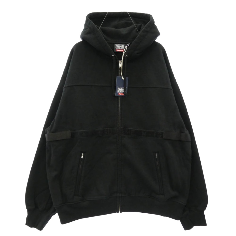 Supreme シュプリーム MARITHE + FRANCOIS GIRBAUD マリテフランソワジルボー 25SS x Marithe + Francois Girbaud マリテフランソワジルボー Zip Up Hooded Sweatshirt ジップアップ フーディー トレーナー パーカー 黒いこと系 L【より良い美品】 メンズ【古着】【中古】